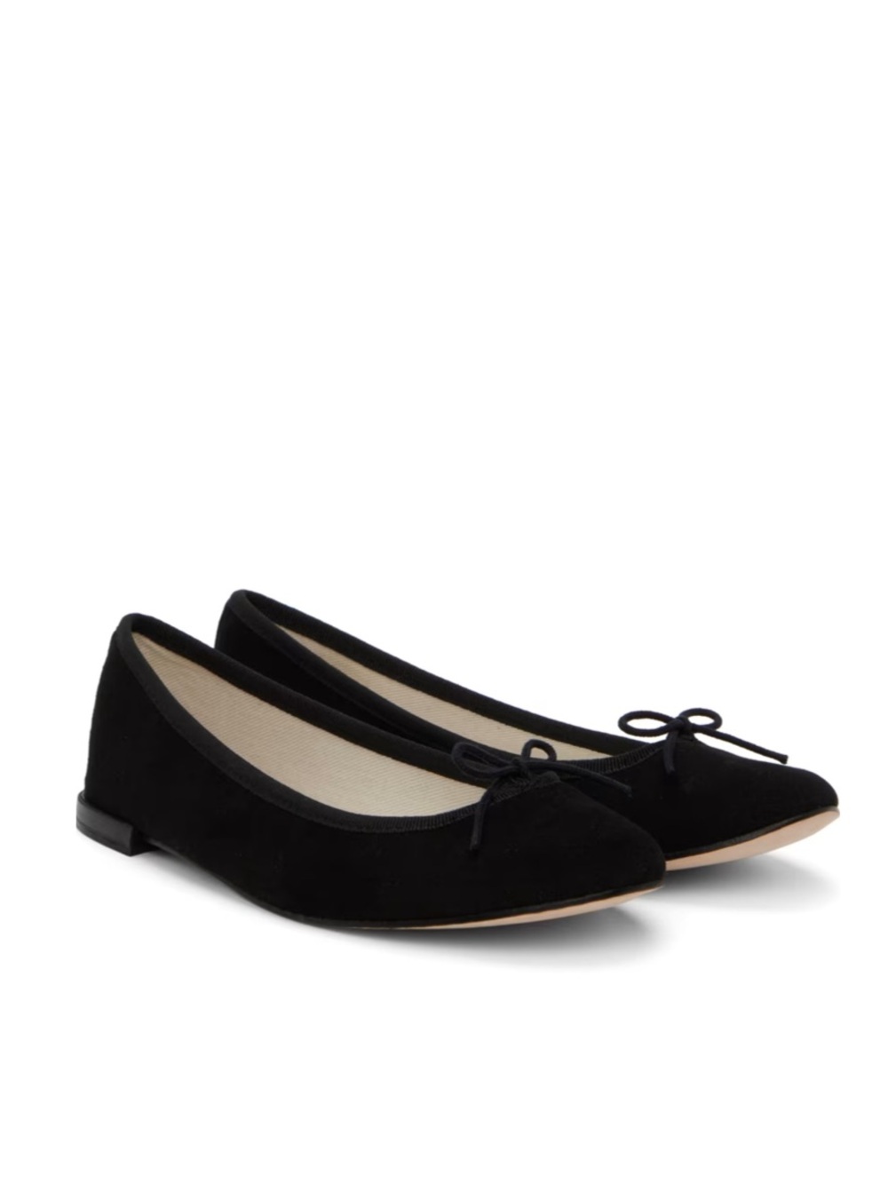 New Repetto Black suede Cendrillon Ballerina Flats